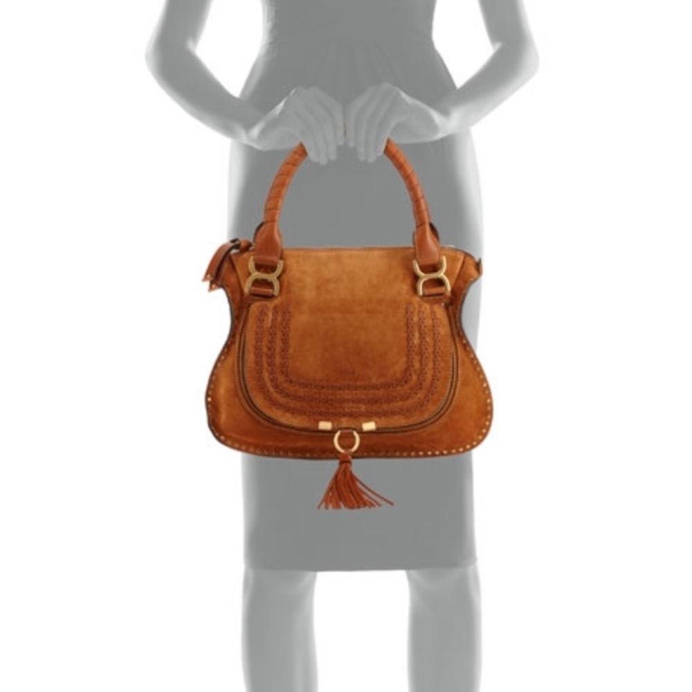SOLD. CHLOE “Marcie” Medium suede bag - Picture 2 of 8